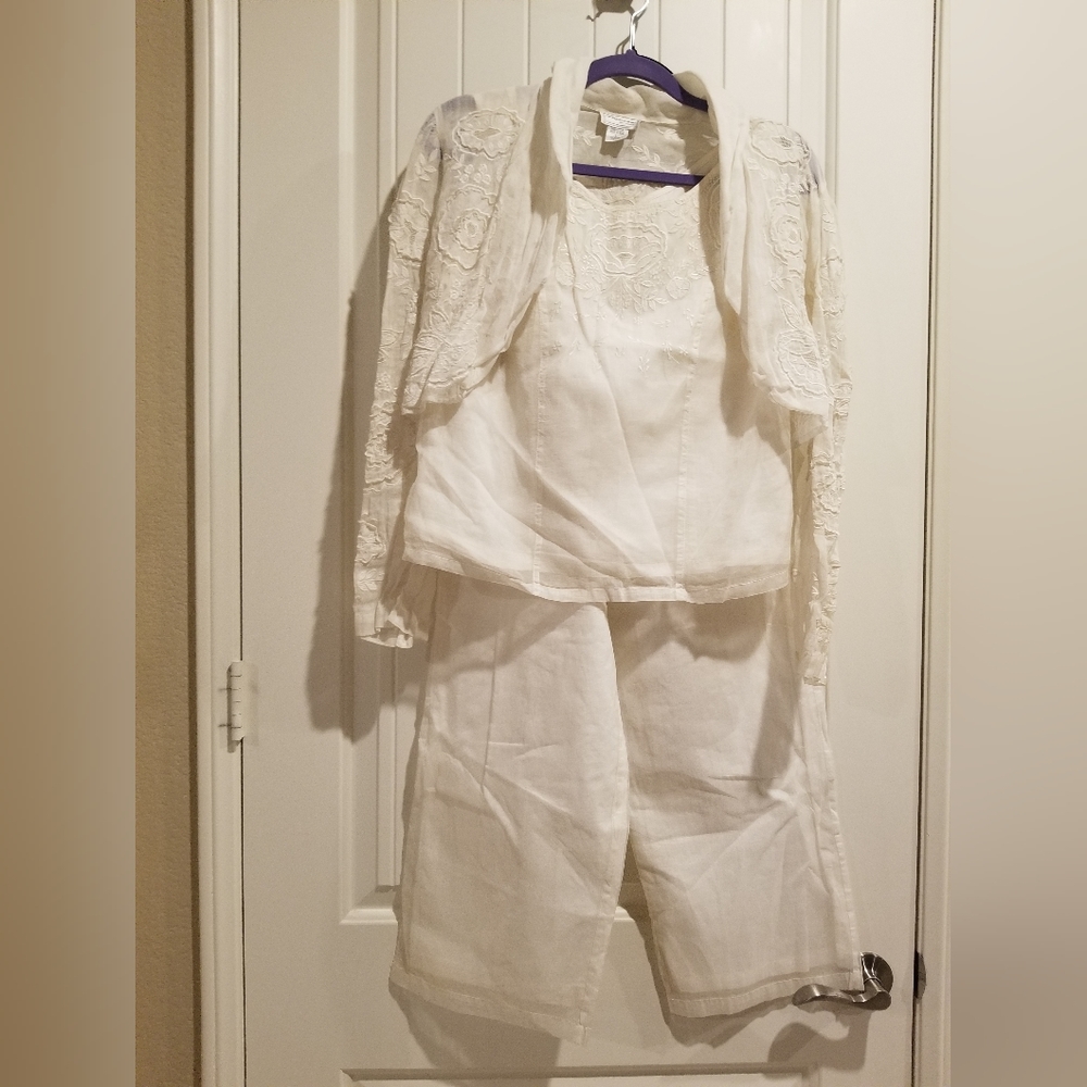 Unique 3 piece Outfit.. jacket, top and pants set